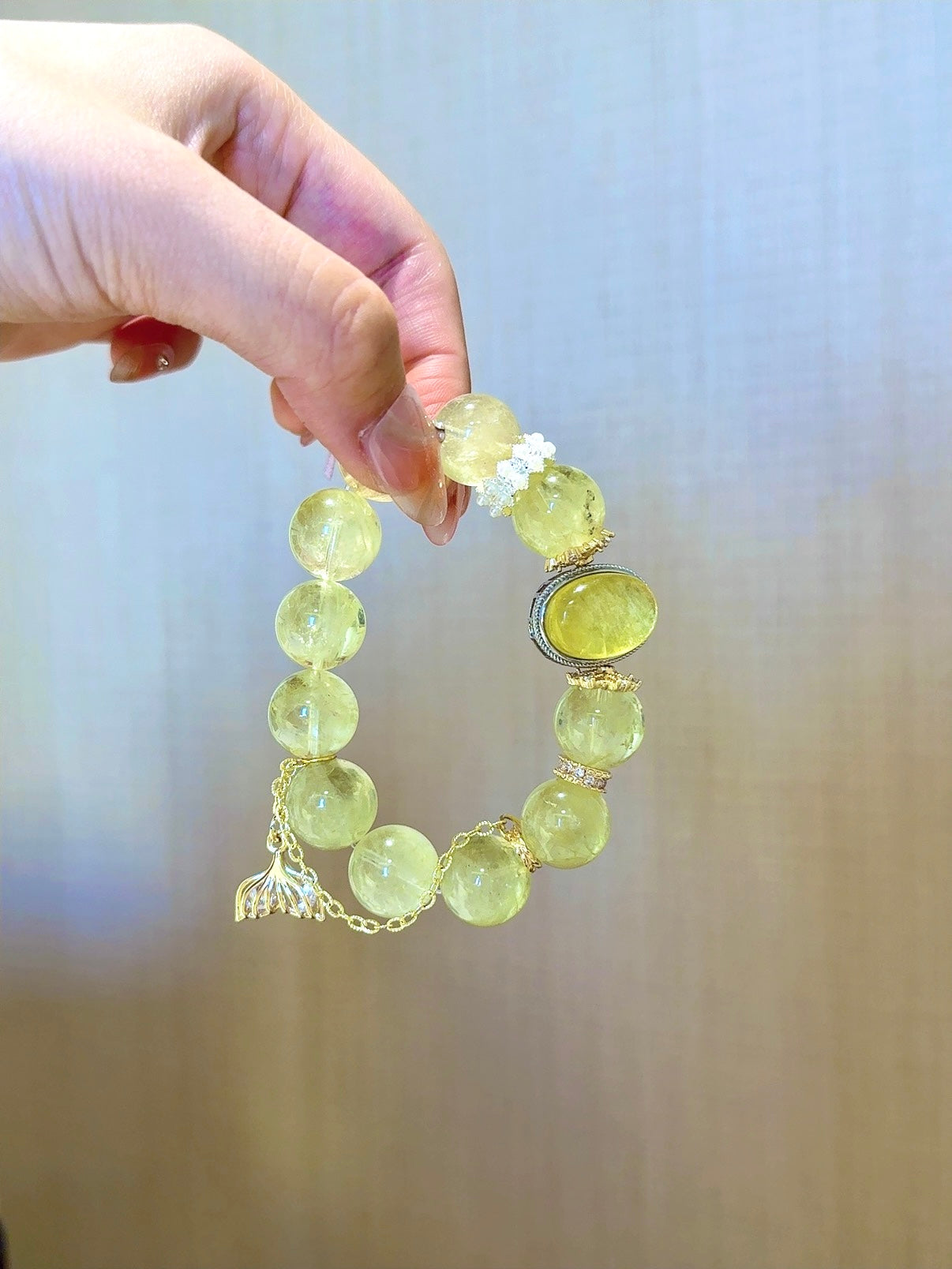 ▫️▪️ Citrine yellow lepidolite magic box bracelet